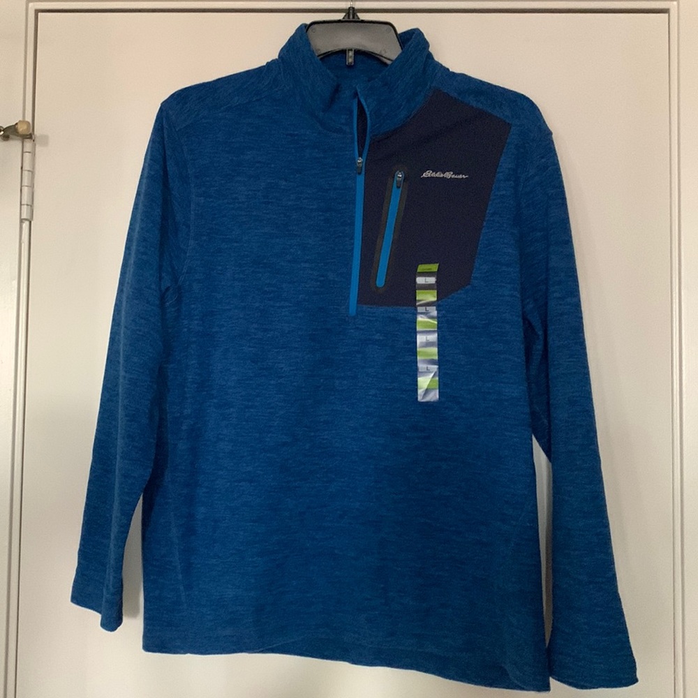 NWT Eddie Bauer Cloud Qtr Zip Fleece Pullover